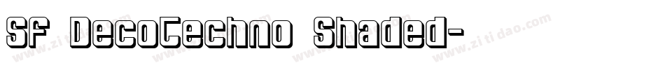SF DecoTechno Shaded字体转换